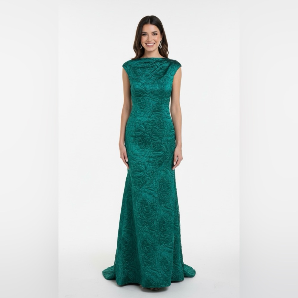 Green Jacquard Gown